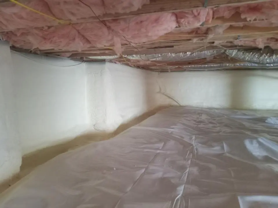 Crawl space encapsulation with closed-cell spray foam for Attic Insulation in Spring Valley Lake
